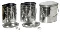 Набор высоких котелков - 3 шт. (10,0; 12,0; 16,5 л.) с крышками, Матрешка, крышки с ручками