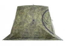 Палатка зимняя КУБ 4 камуфляж (трехслойная), с навесом