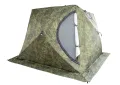 Палатка зимняя КУБ 4 камуфляж (трехслойная), с навесом