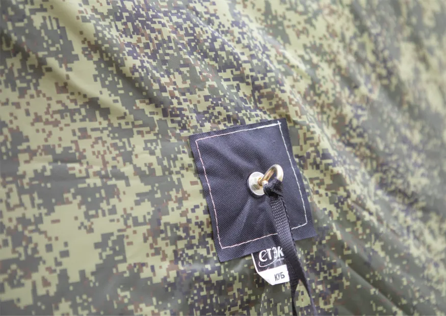 Палатка зимняя КУБ 4 камуфляж (трехслойная), с навесом