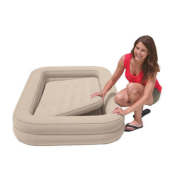 Кровать надувная детская &amp;quot;Kidz Travel&amp;quot; 168*107*25 см + ручной насос ,Intex