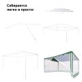Садовый тент шатер 1044 3х4х2,5м полиэстер, Green Glade