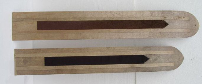 Лыжи Зима (береза, осина 220мм), длина 135 см, с камусом 70 мм