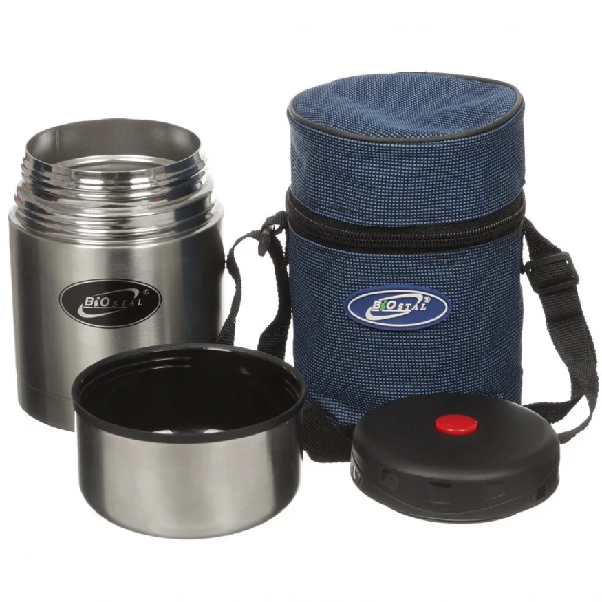 Термос для еды Биосталь, 0,5 л, в чехле