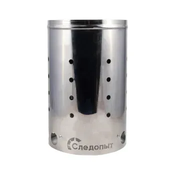 Стартер для быстрого розжига угля 7 л, нержавеющая сталь, СЛЕДОПЫТ 