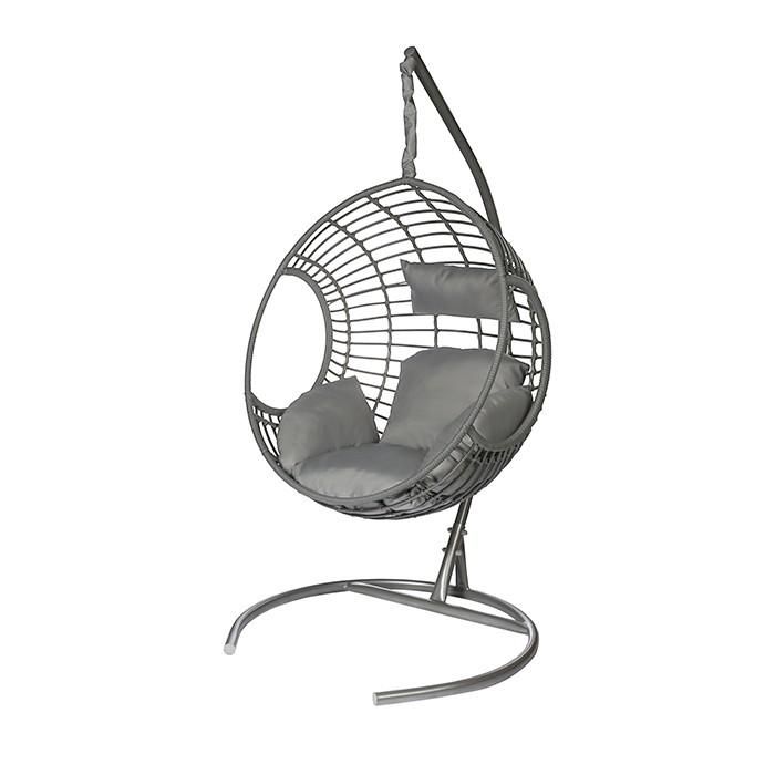 Кресло подвесное Мария серое (серая подушка)