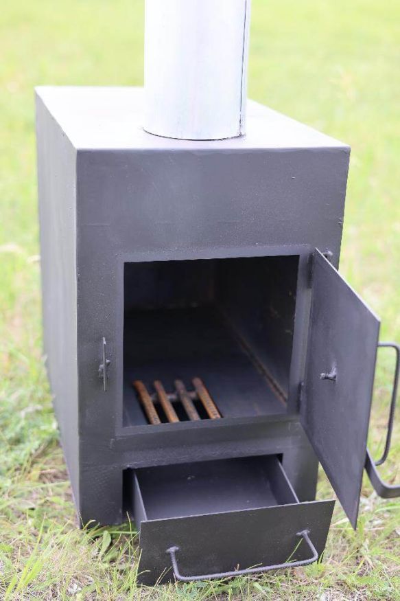 Печь &amp;quot;Буржуйка&amp;quot; с искрогасителем и трубой