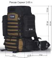 Рюкзак тактический Сармат 2, Оксфорд, черный-бронза, 65 л, ТАЙФ