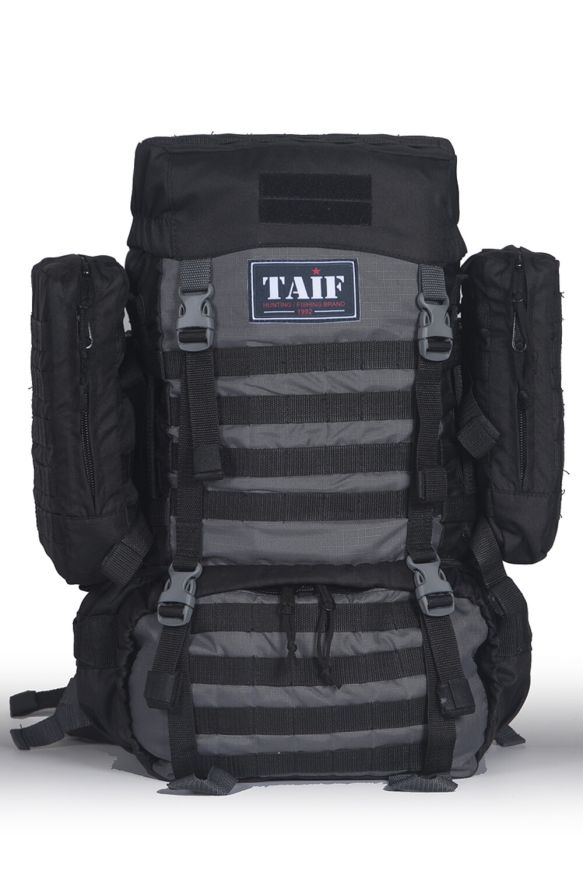 Рюкзак тактический Сармат 3, Оксфорд (рип-стоп), черный-серый, 65 л, ТАЙФ
