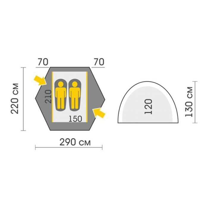 TALBERG Space pro 2 (палатка) красный  цвет