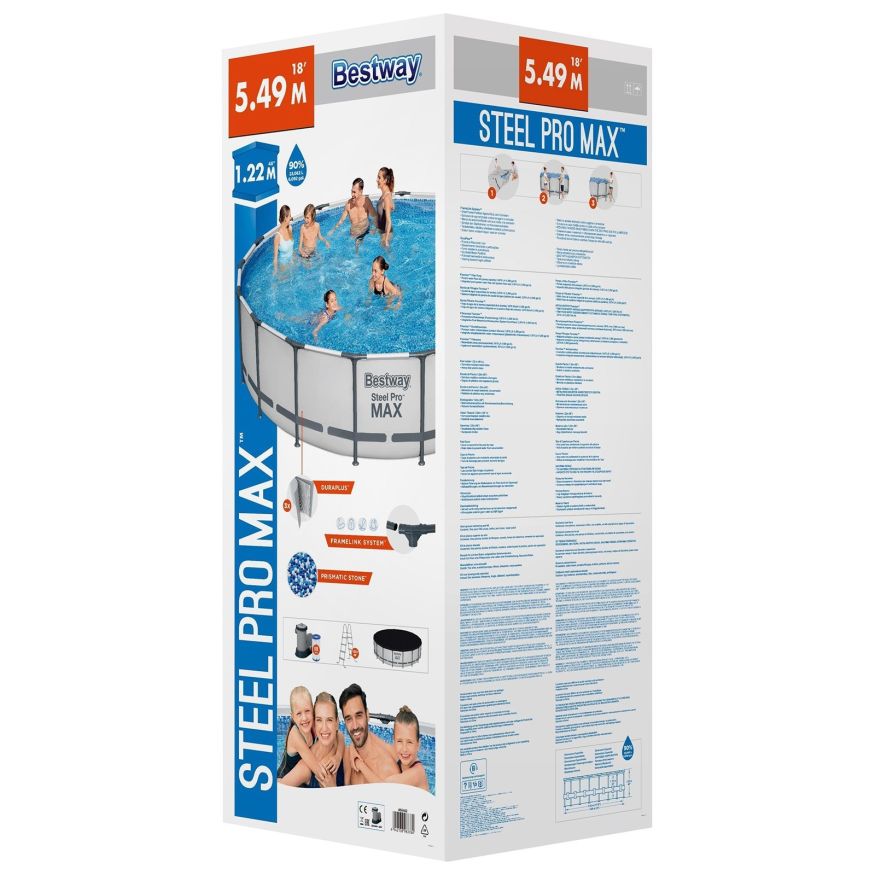 Бассейн каркасный Steel Pro Max, 549 х 122 см + 3 аксессуара