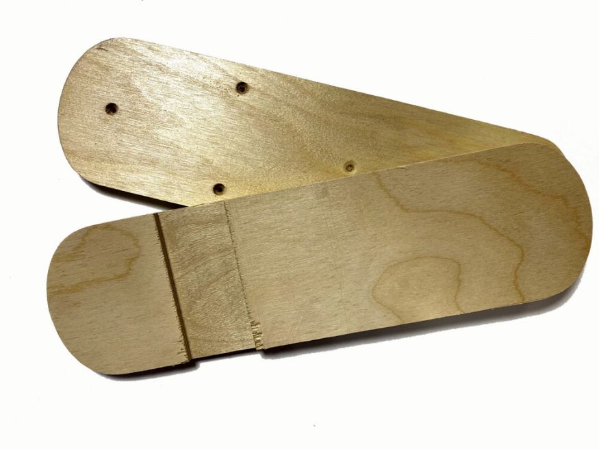 Лыжи ОХОТНИК, дерево-пластик, длина 165 см, ширина 15 см