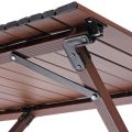Стол кемпинговый складной, 114*59*43 см, цвет: темное дерево, каркас алюминий