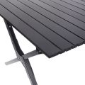 Стол кемпинговый складной, 114*59*43 см, цвет: чёрный, каркас алюминий