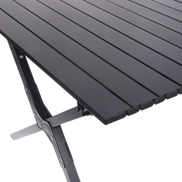 Стол кемпинговый складной, 114*59*43 см, цвет: чёрный, каркас алюминий