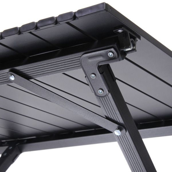 Стол кемпинговый складной, 114*59*43 см, цвет: чёрный, каркас алюминий