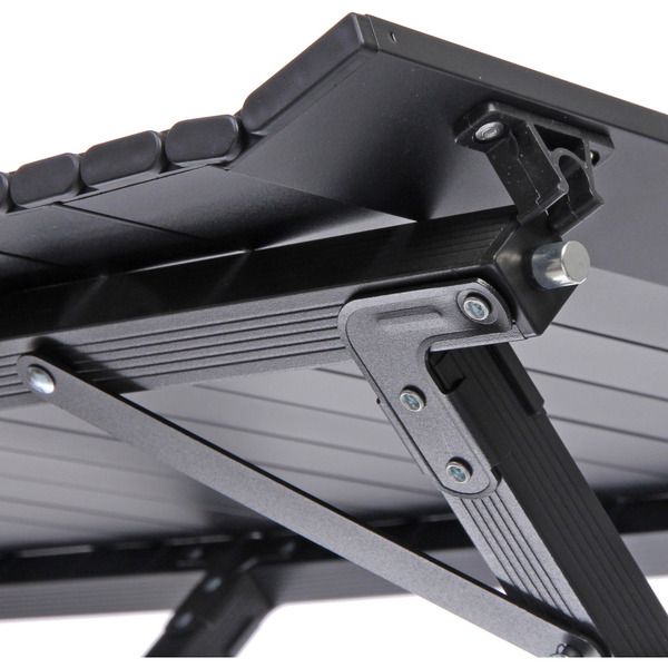 Стол кемпинговый складной, 114*59*43 см, цвет: чёрный, каркас алюминий