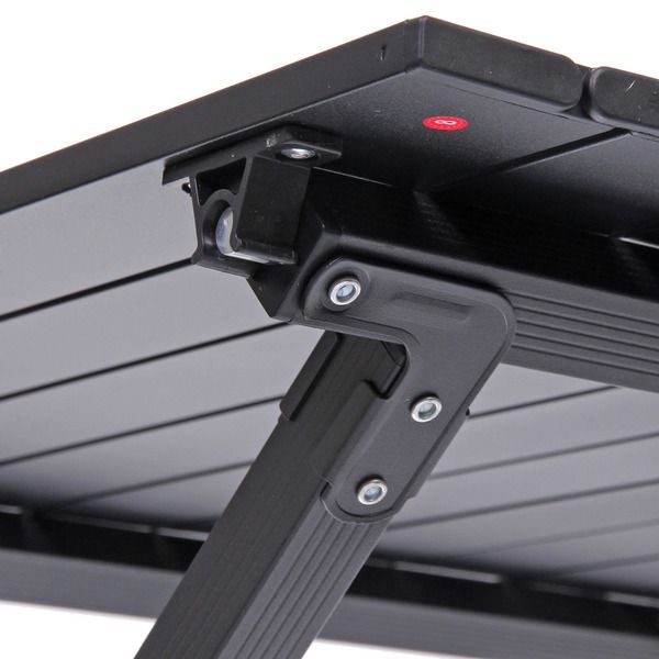 Стол кемпинговый складной, 114*59*43 см, цвет: чёрный, каркас алюминий