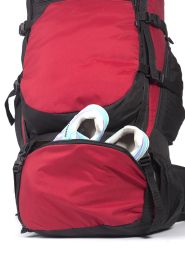 Рюкзак туристический Хальмер 4, с латами, черный-вишня, 80 л, ТАЙФ