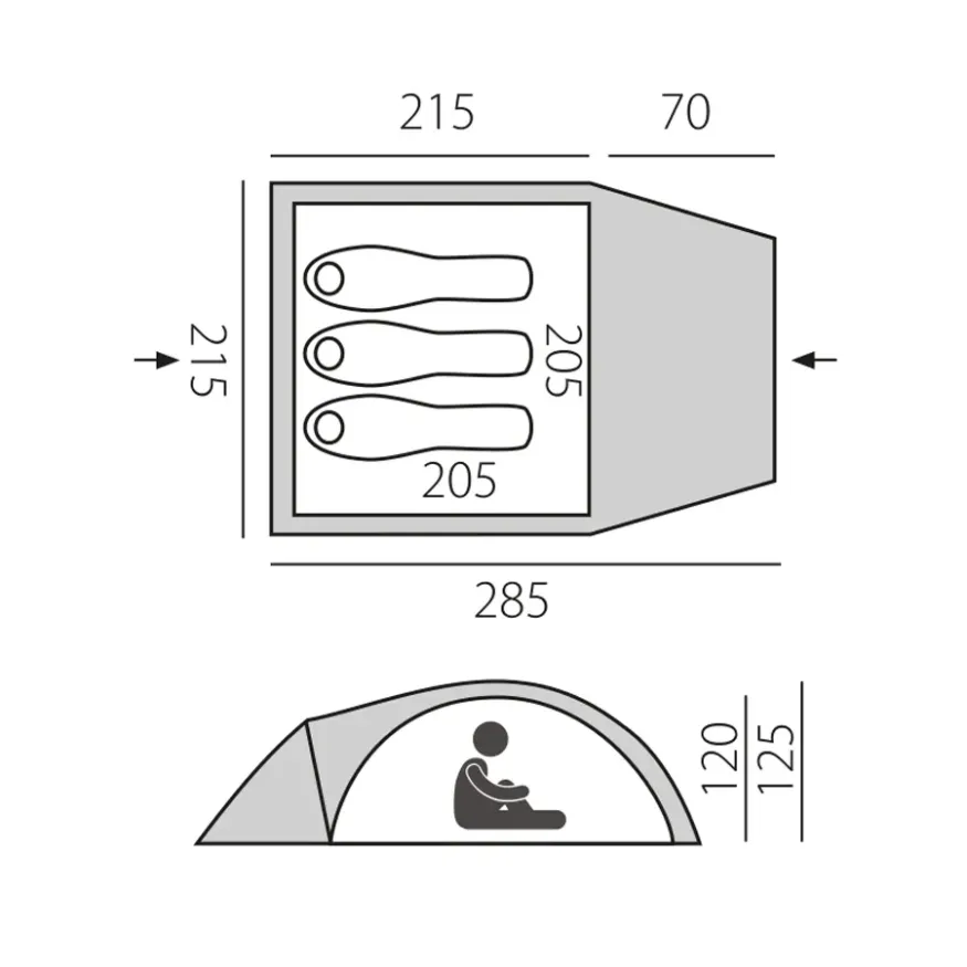 Быстросборная палатка Glade 3 зеленая, BTrace 