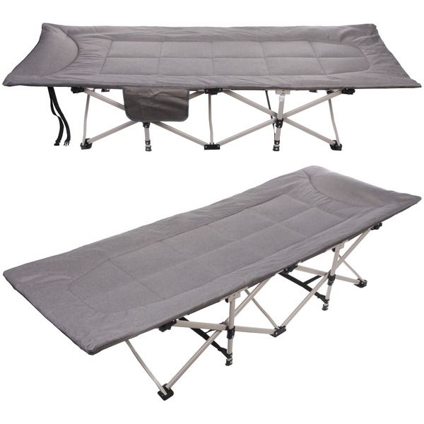 Раскладушка кемпинговая складная 188*66*41 см, серая