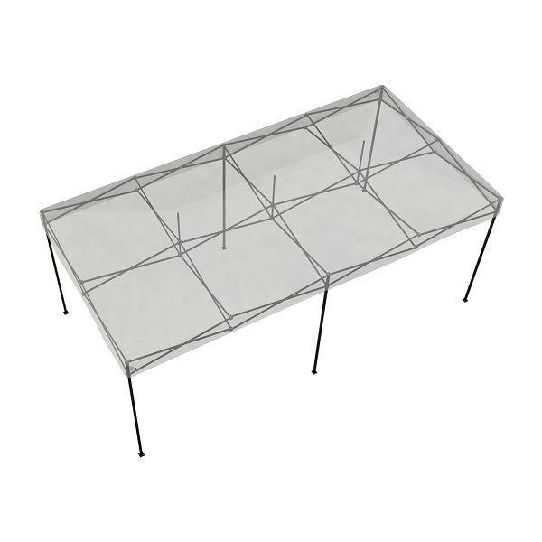 Тент-шатер быстросборный Helex 4360 3x6х3м (раскладывается гармошкой) белый полиэстер