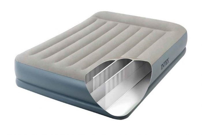 Кровать надувная Pillow Rest Twin 203*152*30 см со встр. насосом 220В, Intex