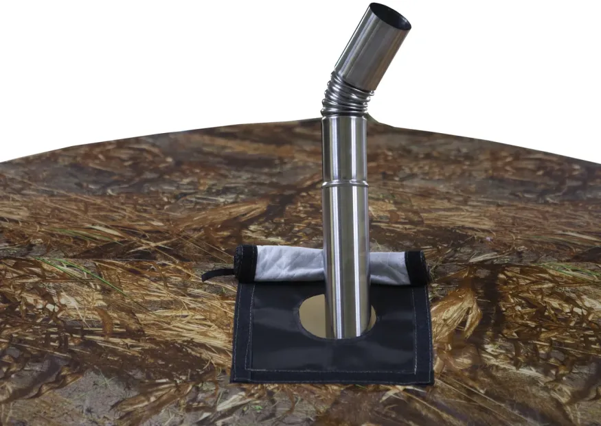 Палатка зимняя КУБ 4 камуфляж (трехслойная), с навесом, швы проклеены