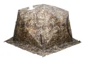 Палатка зимняя ЧУМ 2 (трехслойная, камыш с выводом под трубу и навесом)